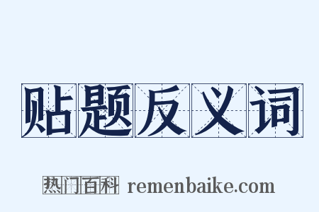 贴题反义词是什么意思的图片